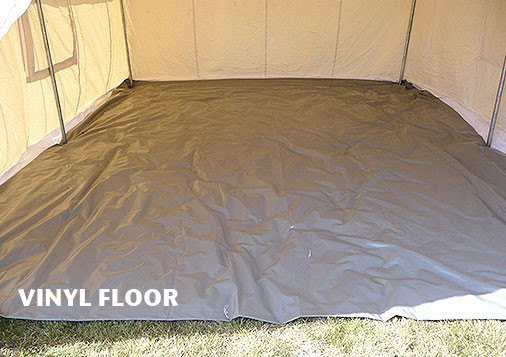 Wilderness Canvas Wall Tent - Canvas Wall Tent - Vinyl Floor for Canvas Wall Tent